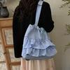 Fashion trendy large-capacity canvas bag women's 2025 new floral plaid tote bag shoulder women's bag