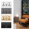 Wall Mounted Power Outlet UK Standard Surge Protector with 2 USB Ports Compact Panel Power Socket Residential Grade