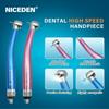 Colorful Dental High Speed Handpiece Dental Equipment Air Tubine Max Style Push Button Type or Key Type Contra Angle