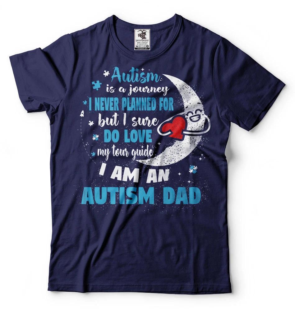 Autism Journey Dad T-shirt Autism awareness day father daddy T-shirt Autism Tee M