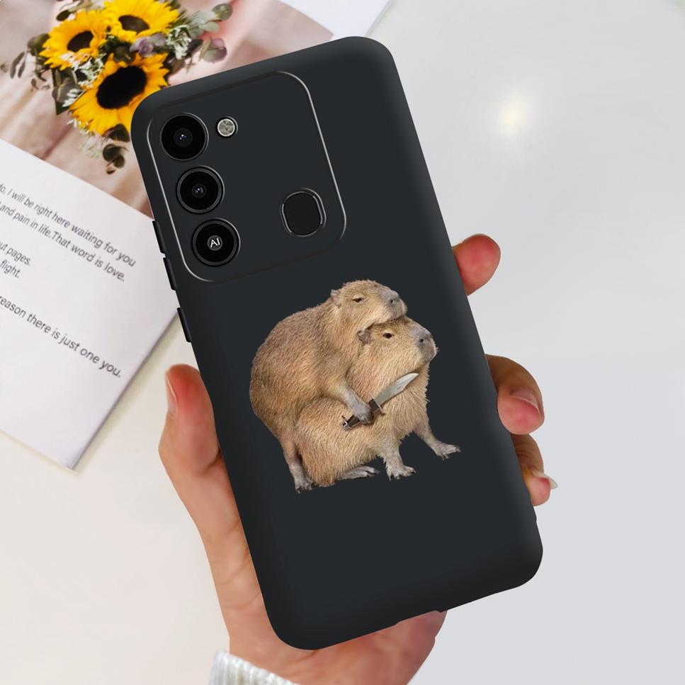 For Tecno Spark GO 2022 Case KG5 Soft Silicone Cute Cat Phone Cover For Tecno SparkGO 2022 6.52" Luxury Love Flower Cases Funda
