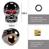 DSYCAR 4Pcs/Set Universal Car Skull Style Antirust Copper Core Motorcycle Bike Car Wheel Tyre Tires Valve Stem Caps