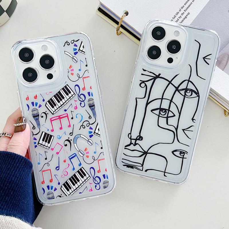 

Милий прозорий протиударний чохол для телефону для iphone 15 14 13 12 11 Pro Max Plus силіконова м яка задня кришка з ТПУ For iphone 11 мерехтіння