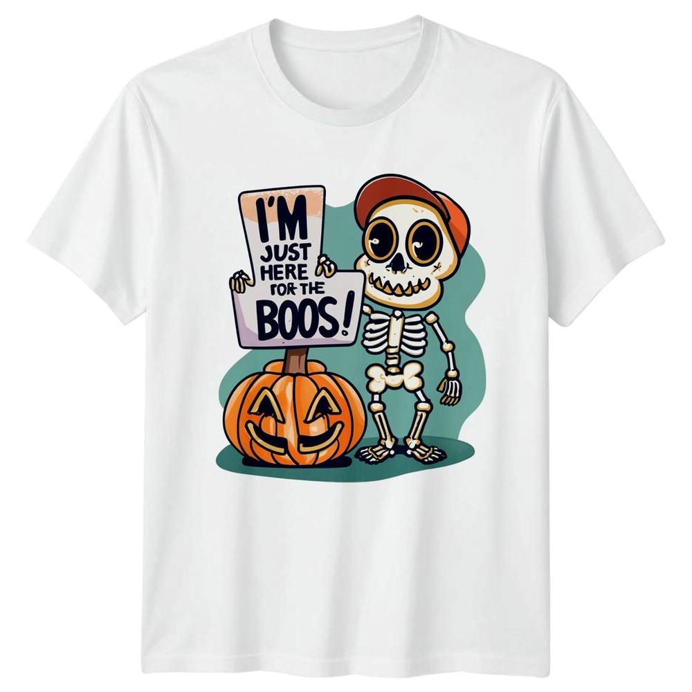 Im Just Here For The TShirt Skeleton Humor Halloween Halloween Gift For Him