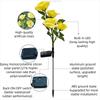 Solar Powered Solar Artificial Flower Light 3 Heads Solar Rose Flowers Lantern  Landscape Decor