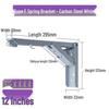Stainless Steel Wall-Mounted Triangle Shelf Bracket for Heavy Duty Support