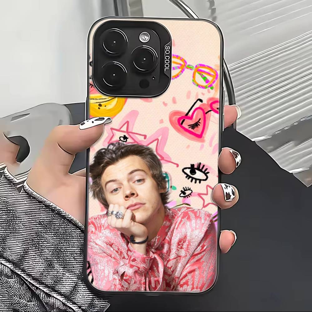 H-HaRRy Music S-Styles Phone Case For iPhone 17,16,15,14,13,12,11 Plus,Pro Max,XS,Colorful Silver Black Cover