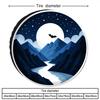 Tire Cover | Moonlit Mountain Scene Print Tire Protector, Polyester, Fits RVs, SUVs, Trucks | Cold Blue And White Illustration,