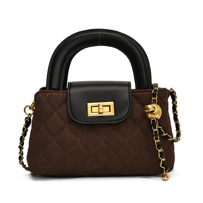 Lingge Chain Bag Women's 2025 New Autumn Retro Fashion Handbag Niche Commuter One-shoulder Crossbody Bag