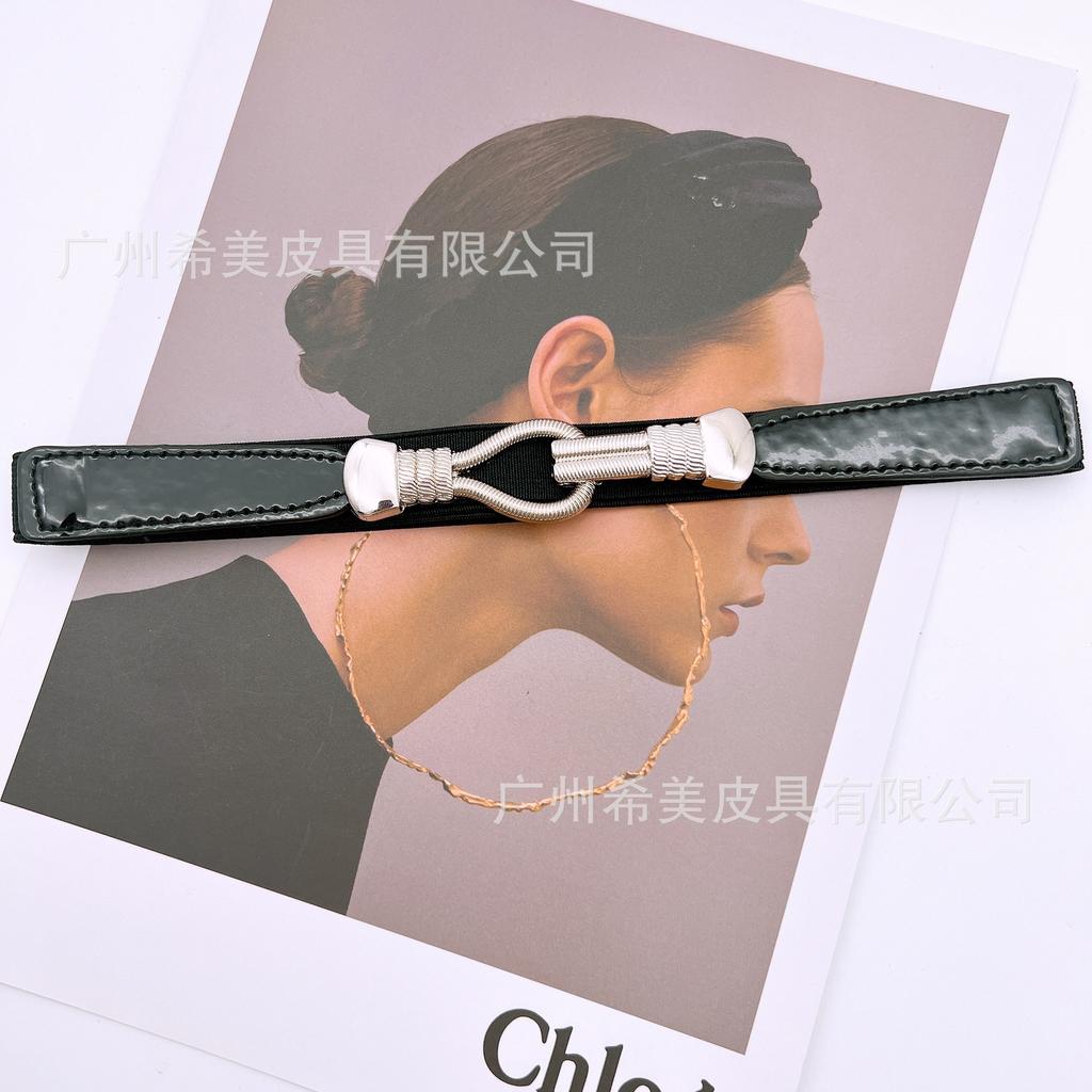 Cintura con fibbia regolabile disponibile in quattro stagioni, cintura sottile alla moda, cento abbinamenti, abito, decorazione, cintura da donna