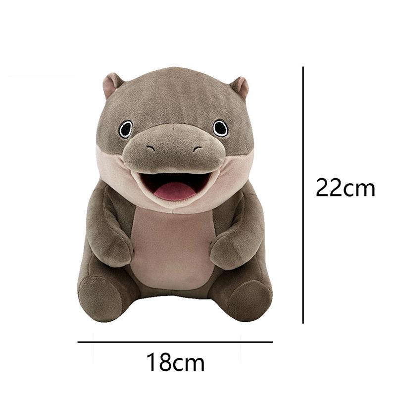 

Moo Deng Hippo плюшевые игрушки милые мягкие набивные подушки мультяшный бегемот подушка домашний декор куклы для детей подарок