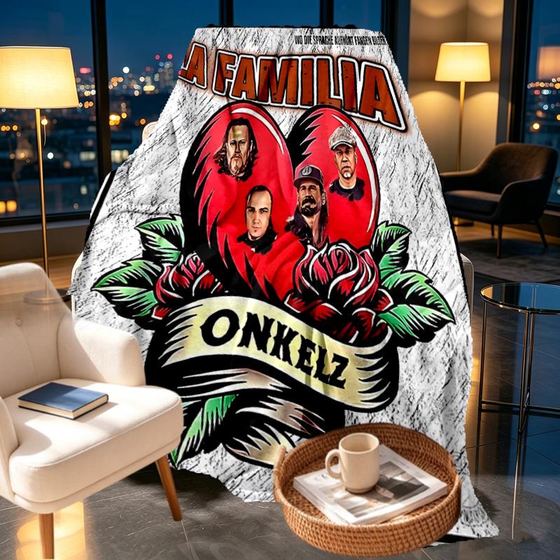 Bohse Onkelz Print Blanket - Soft & Comfortable, for Bedroom, Travel, Sofa, Home Decoration - Birthday Christmas Gift for Friend