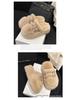 2025 Autumn/Winter Women's Plush Platform Slippers - Cozy Cotton, Thick Sole, Closed Toe