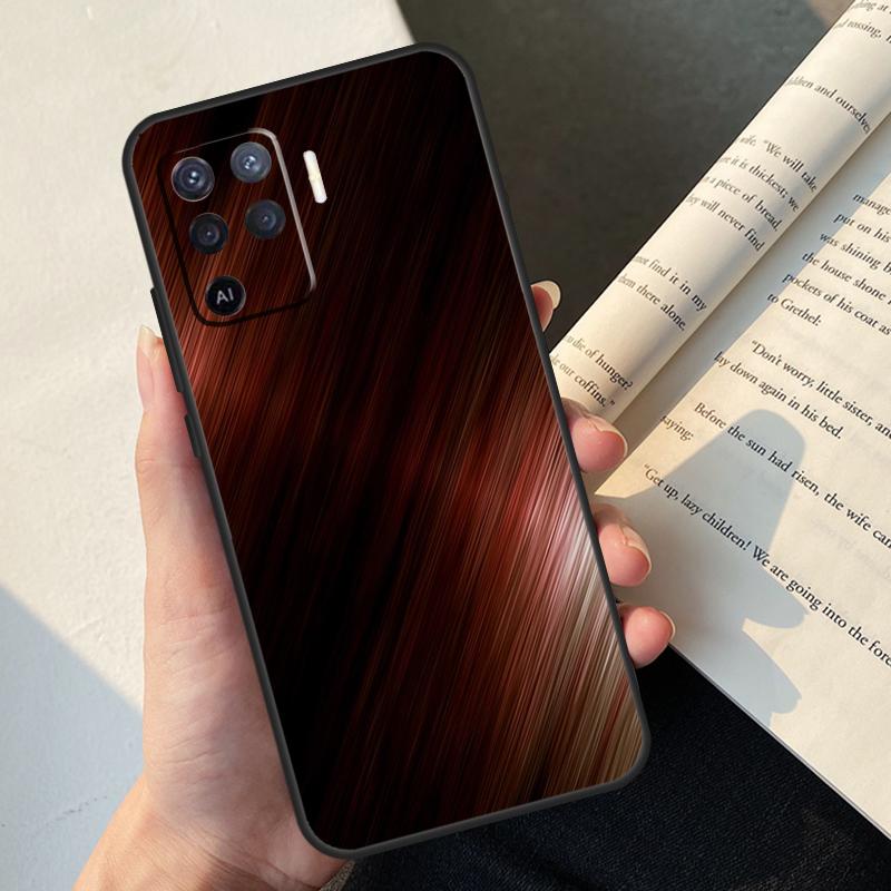 Brushed Metal Texture Steel Print Case For Oppo A80 A60 A40 A78 A38 A18 A98 A58 A96 A76 A16 A94 A74 A54 A15 A17 A57 A77 A5 Pro