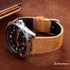 Suede Leather Watchband 18mm 19mm 20mm 22mm Watch Strap Grey Blue Black Brown Stitching Band Quick Release Replacement Wristband