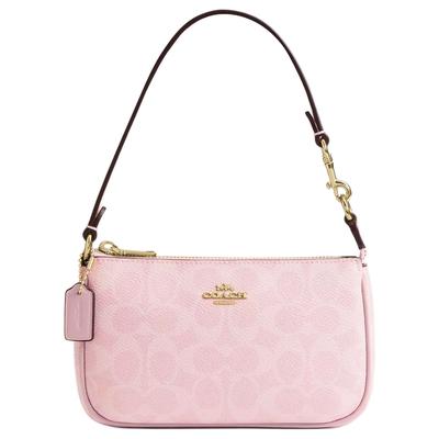 Nolita 19 Classic Logo Metal Hardware Artificial Leather Shoulder Bag Small Women's Cream Pink