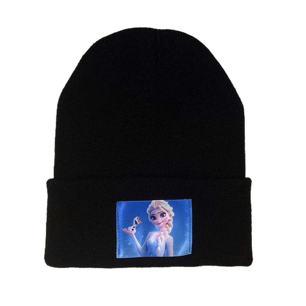 Patch Elsa Frozen Cartoon Breathable Warmth Knit Cap For Winter Sports And Play