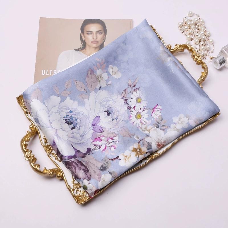 

High Quality 100% Silk Scarf Shawl Hijab Wrap Women Hand Roll Edge Spring Summer Beach Scarves 175x52cm