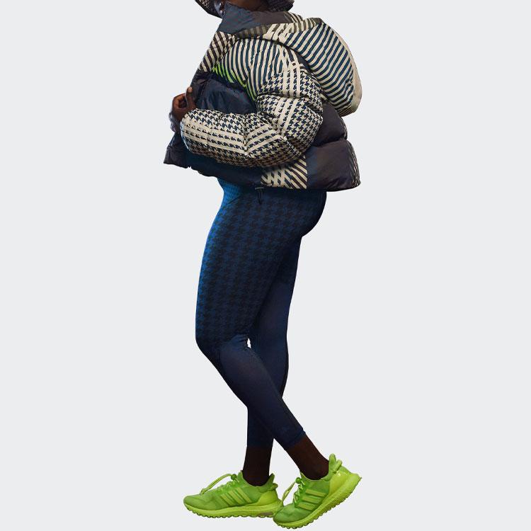 Adidas Originals X Ivy Park Puffer Three-In-One Detachable Hooded Down Plaid Jacket Men Outerwear White HH9523