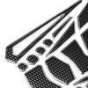 Universal Motorcycle Gas Fuel Oil Tank Pad Stickers Protector Tank Traction Pad(silver edge)