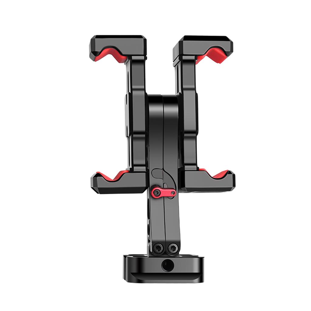 Portable Phone Tripod Mount Metal Phone Mount for Tripod with Dual Phone Holder Cold Shoe Mounts