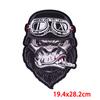 Punk Animal Large Embroidery Patch Iron On Patches For Clothing Thermoadhesive Patches On Clothes Sewing Patch For Jacket Back