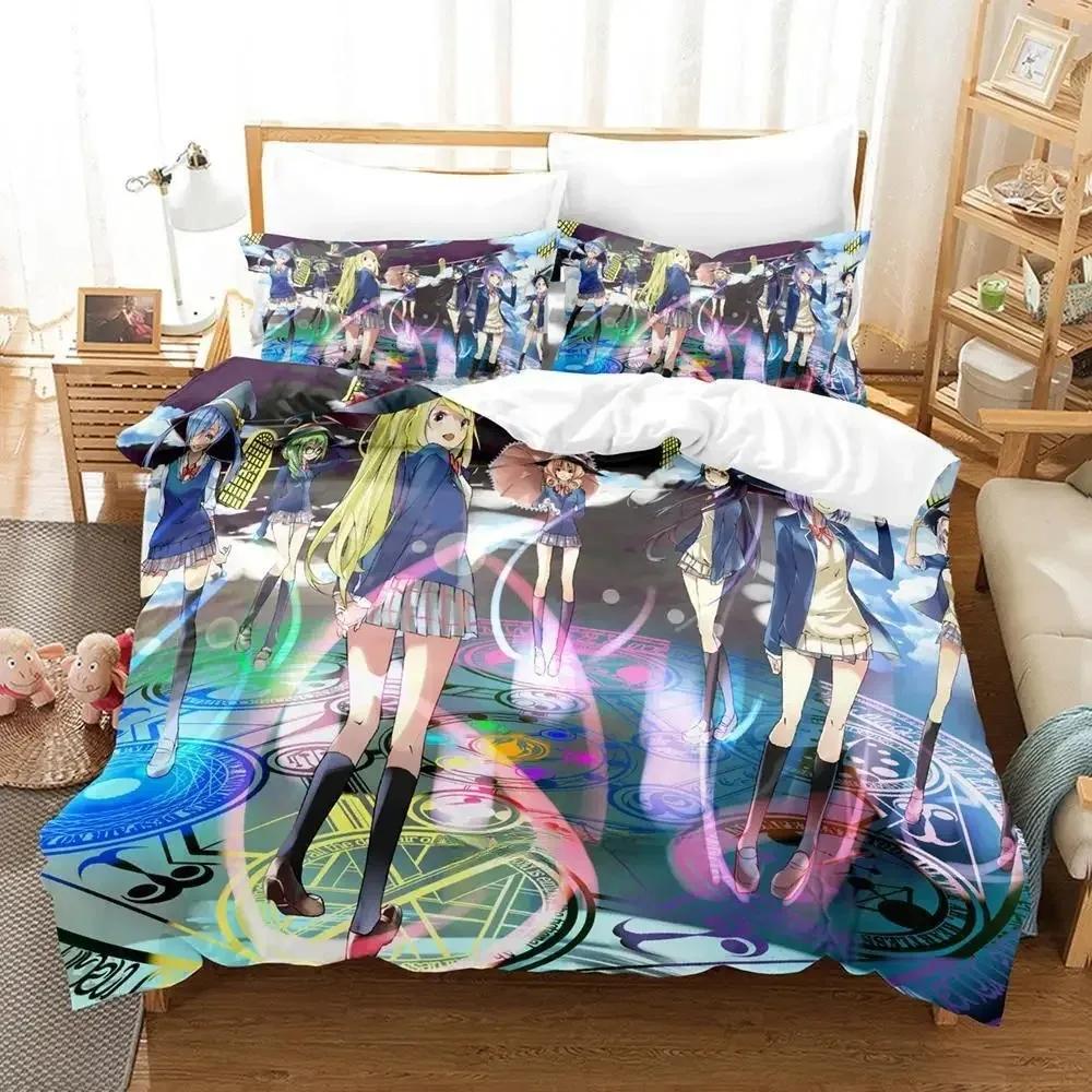 Yamada-kun and the Seven Witches Bedding Set Cartoon Anime Three-piece Set Adult Kid Bedroom Duvet Cover Sets 3D Kawaii Girls