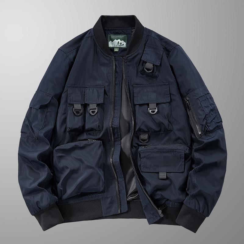 Tooling Flight Jacket Jacket Men's Spring and Autumn Pilot Baseball Uniform Plus Size Pie Overcome Locomotive Suit Men