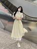 Fake Two-piece Plaid Dress Girl Student New Middle School High School Student Retro National Style Small Milk Good Dress