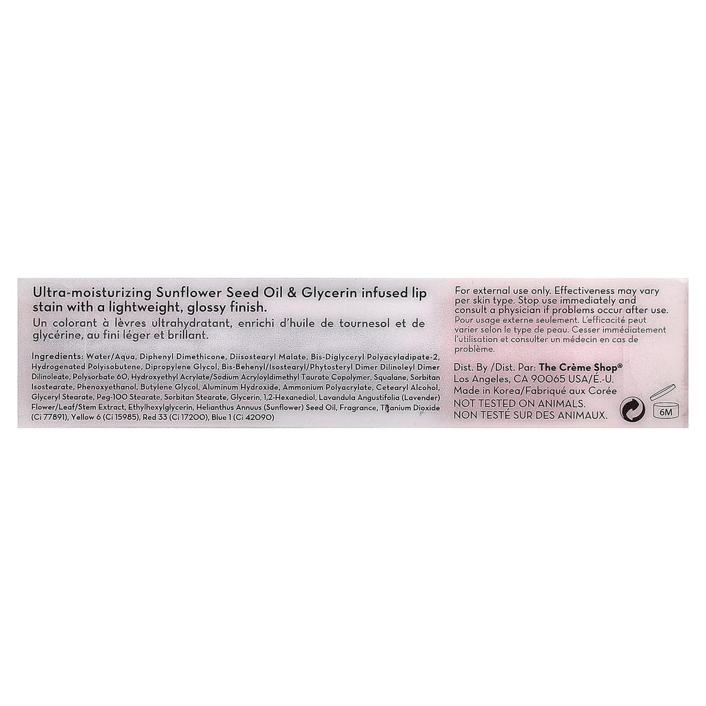 The Creme Shop, Glossy 12 HR + Lip Stain, Cherub, 5.5g (0.194oz)