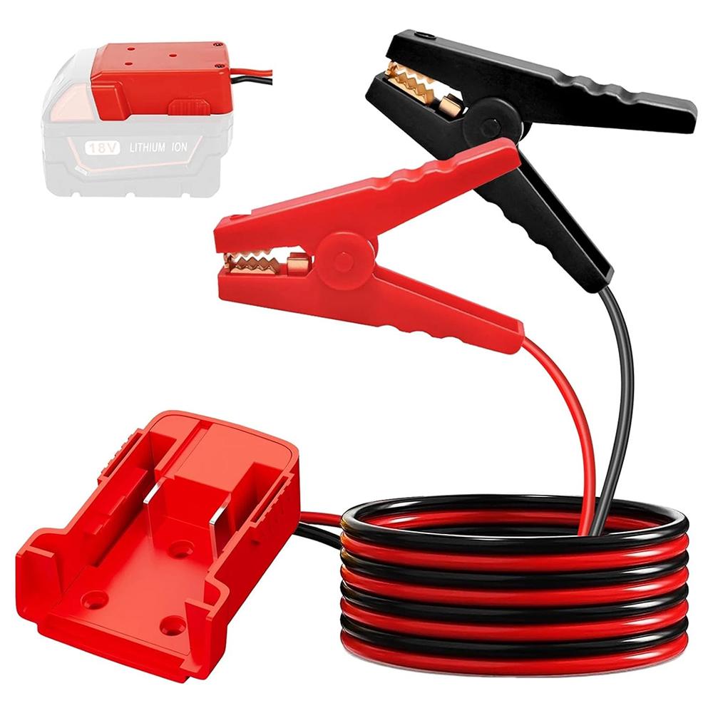 Jumper Cable Clamps Power Wheel Battery Adapter For Dewalt/Milwaukee 11V Battery Jumper Starter for Car Jump Starting 1.18FT