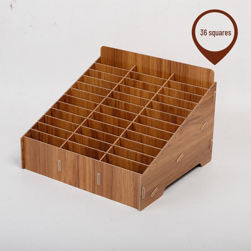 Classroom & Conference Room Mobile Phone Storage Box with Tempered Film and Multi-Grid Compartments.