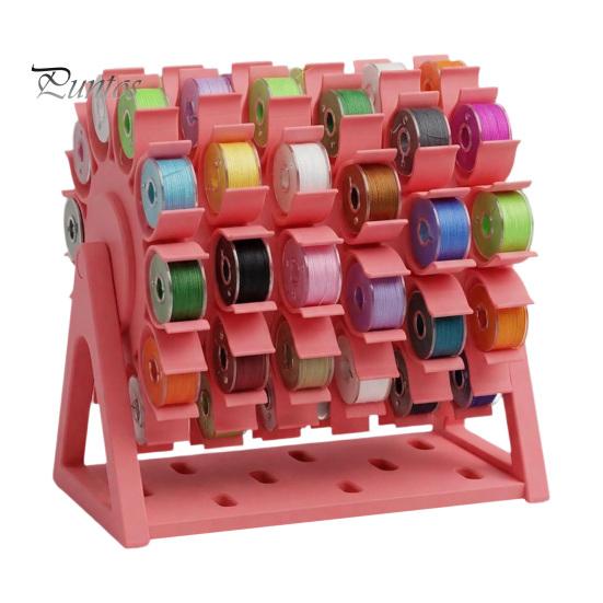Plastic Thread Stand 60-Spool Sewing Organizer Rack, 360 Degree Swivel Space Saving Professional Tailoring Tools Stand, Tabletop Storage Holder