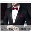 Bow Ties For Men Pre-tied Butterfly Knot Bowtie Hanky Set Solid Color Bow Tie Handkerchief For Adult Male Wedding Gift