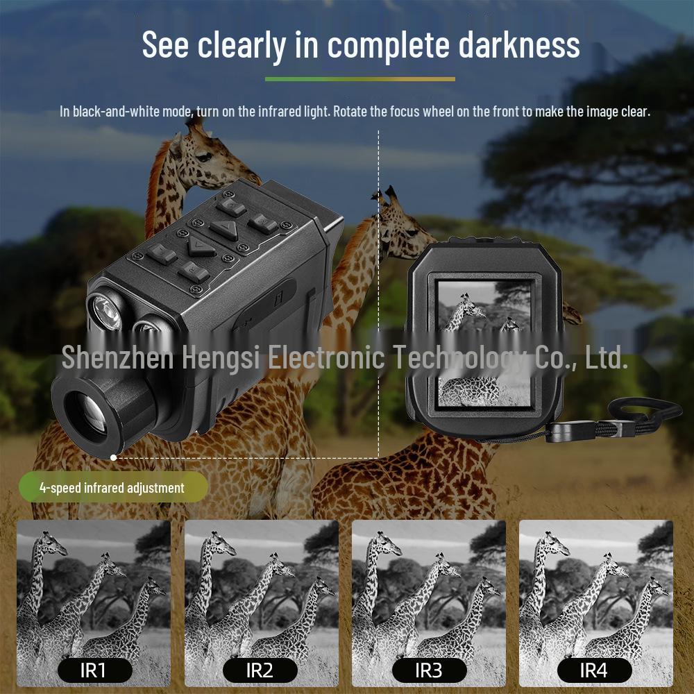 4K 12x Monocular Infrared Night Vision Telescope with Photo and Video Capability