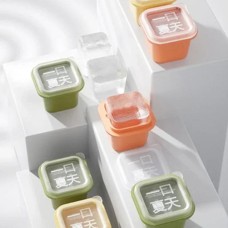 6-1 pz Creatori di Cubetti di Ghiaccio Quadrati Stampini per Cubetti di Ghiaccio Riutilizzabili Mini Stampo per Cubetti di Ghiaccio Gadget per Congelare Bevande al Whiskey Strumenti da Cucina