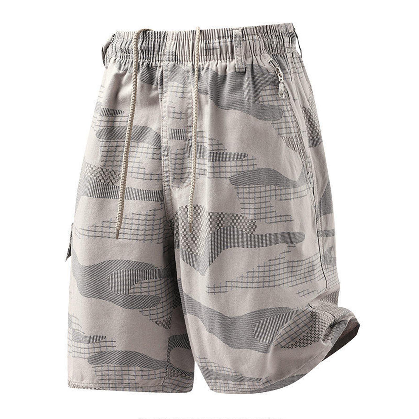 

Men s Summer Lightweight Five-pocket Casual Shorts For Outdoor Use With Multiple Pockets S хакі