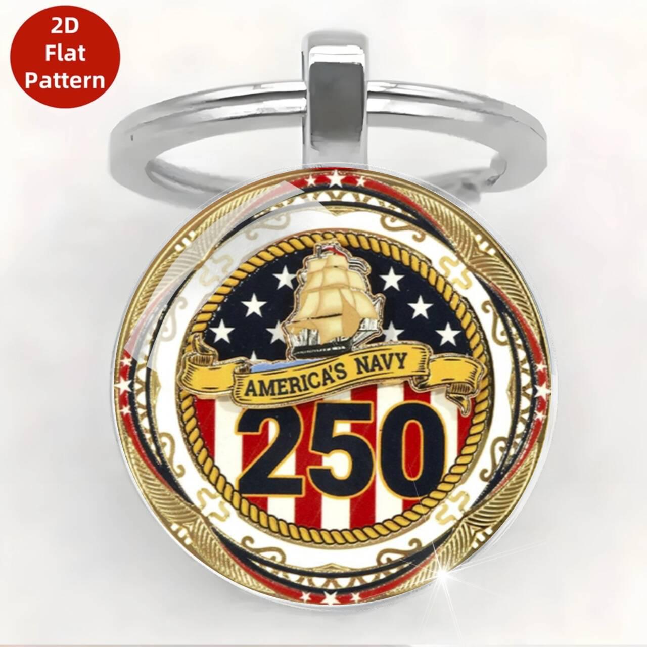 Ретро Американский Брелок-Подвеска-Украшение к 250-летию beige