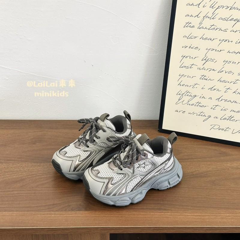 Youth Style Shoes Kids Breathable Mesh Sneakers Boys Girls Casual Dad Shoes With