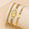 BERNY Watch Ladies Watch Bracelet Crystal Stylish and Luxury Birthday Gift 3ATM Waterproof Women's Set, Decoration, -