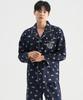 [May Flower] Cats' Long Sleeve Satin Pure Cotton Men's Plus Size Pajama Set [Shipped from Korea] 100% Authentic