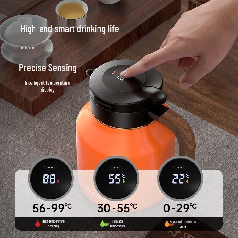 TOMIC 1L Smart Insulated Pot with Tea Infuser