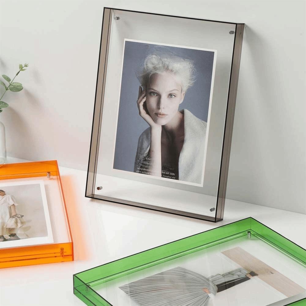 Akrylový Transparentní Akrylový Rámeček na Fotky Zesílený Rámeček na Obrázky Ozdoby Foto Stěna