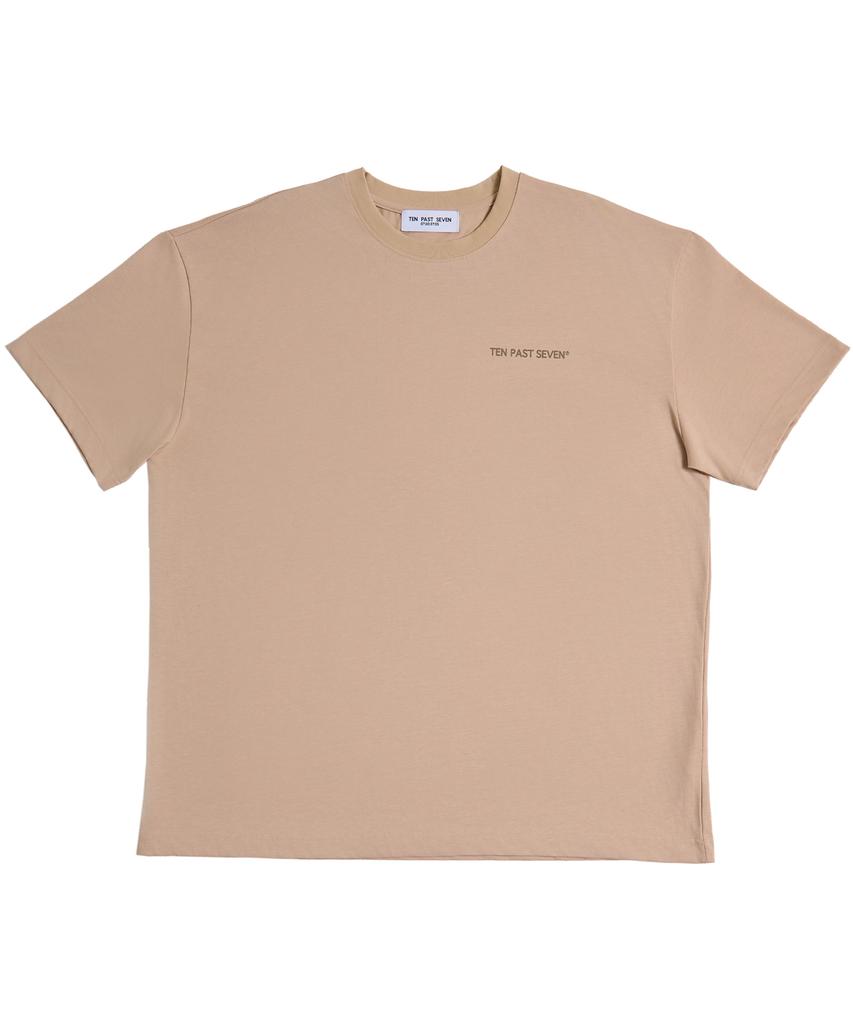 TEN PAST SEVEN Oversized T-Shirt - Beige