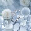 S925 Sterling Silver Adjustable Four-Leaf Clover Women's Ring - Lucky Charm Accessory