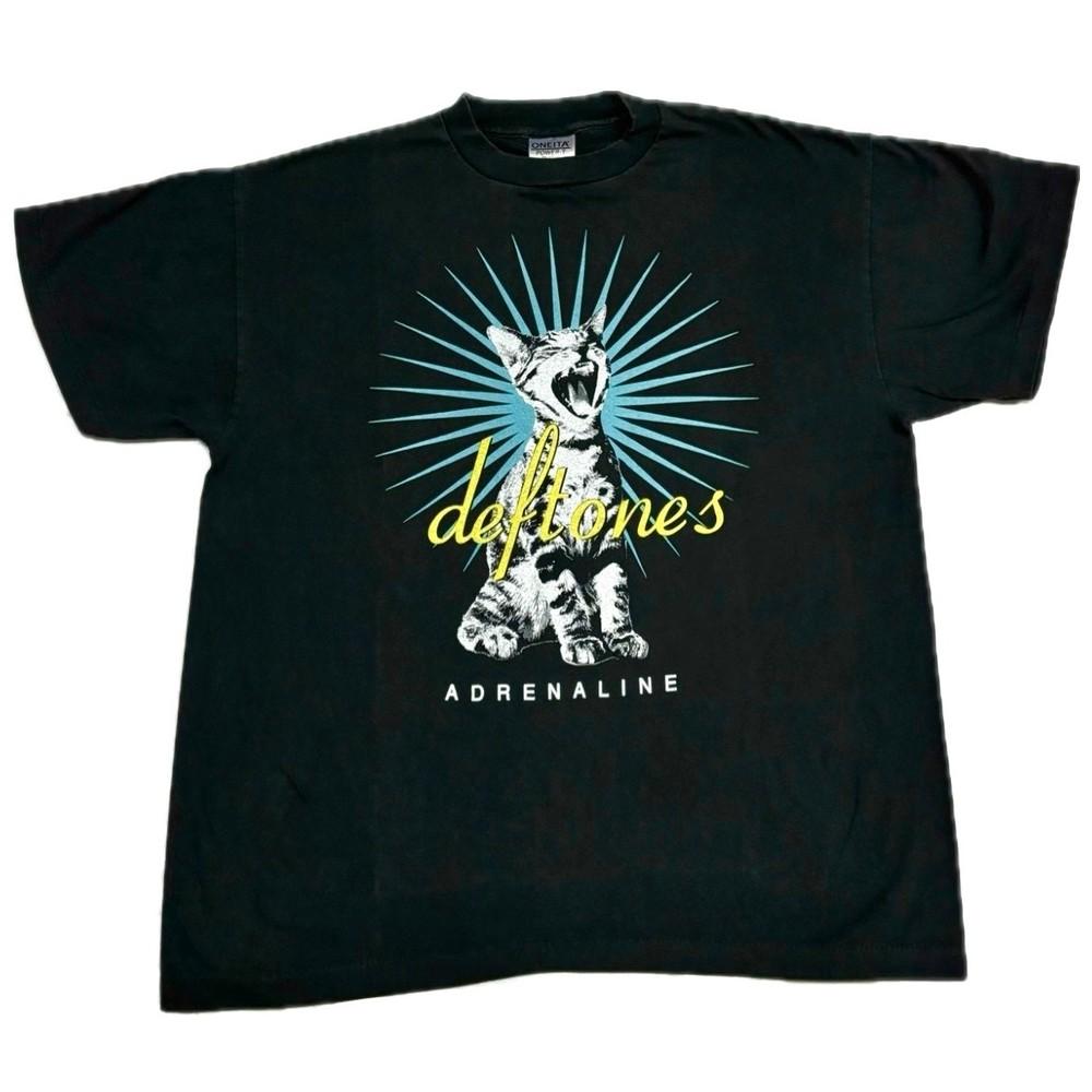 Vintage 1995 DEFTONES ADRENALINE Size XL 90s Band Single Stitch T-Shirt REPRINT