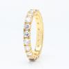 Damen Europäischer & Amerikanischer Leichter Luxus Vergoldeter Zirkonia Edelstein Ring