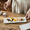 Japanese Rectangle Plate Household Ceramic Plate Plate Plate Restaurant Plate Retro Plate Sushi Plate
