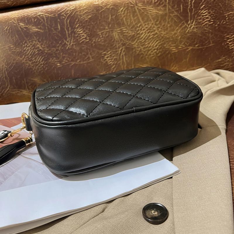 Women Bag Spring And Autumn New Lingge Shoulder Bag Korean Crossbody Bag Fashion Simple Letter Broadband Mobile Phone Bag