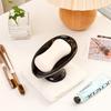Punch-Free Leaf Design Ceramic Soap Dish with Automatic Drainage